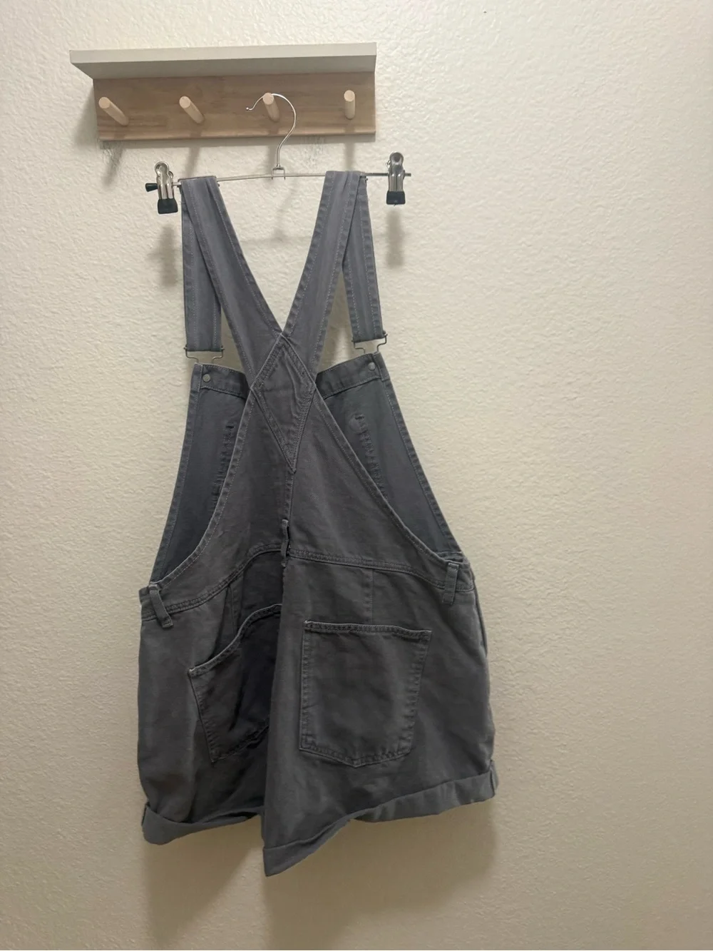 Free People We The Free Washed Charcoal Shortalls Overalls Size M